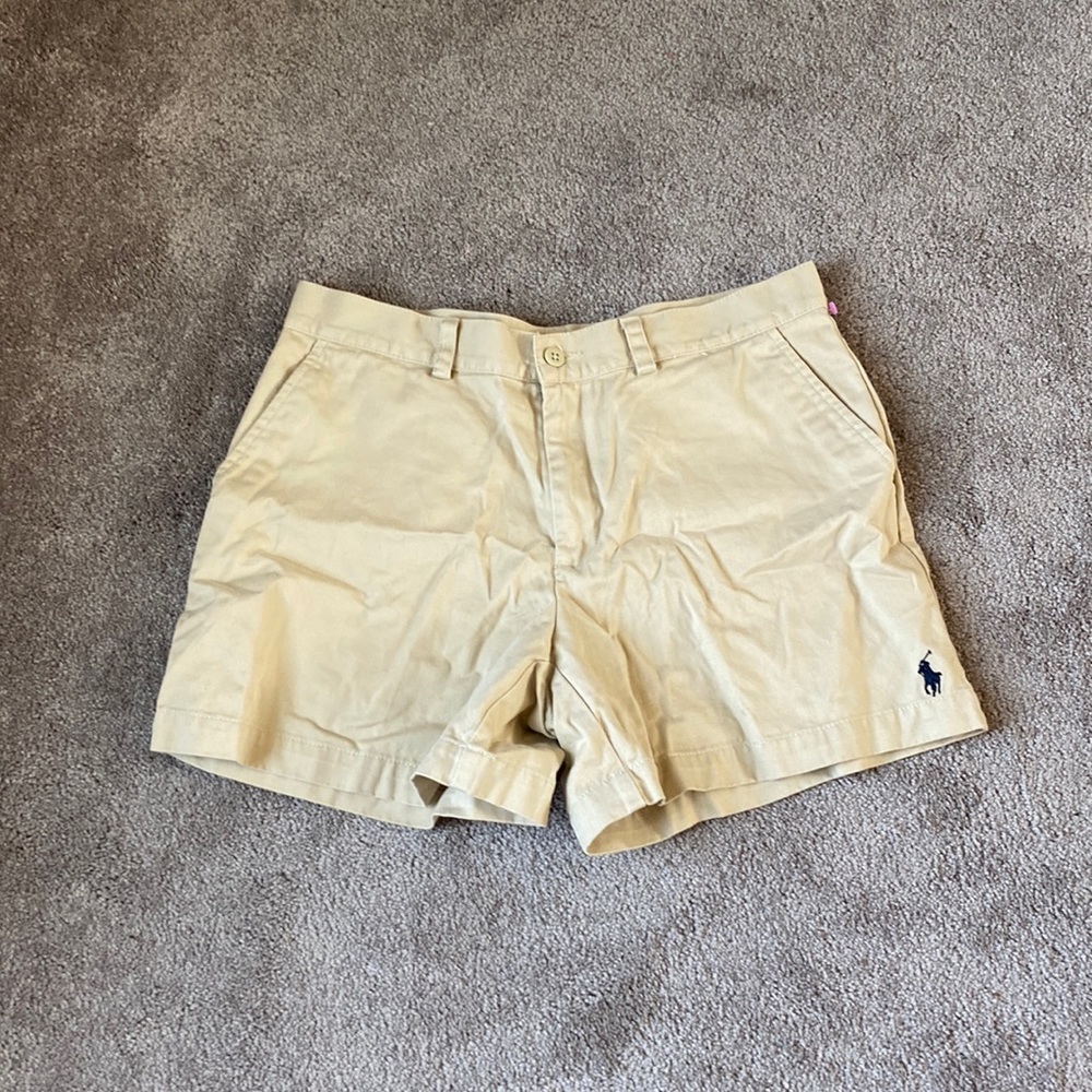 Ralph Lauren Sport Khaki Chino Shorts Size 8 Pony Logo Casual